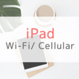 iPadの「Wi-Fiモデル」と「Cellular（セルラー）モデル」の違いは？